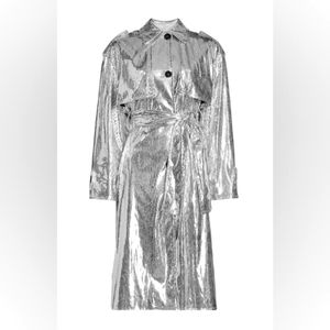MSGM Wo Metallic Trench Coat